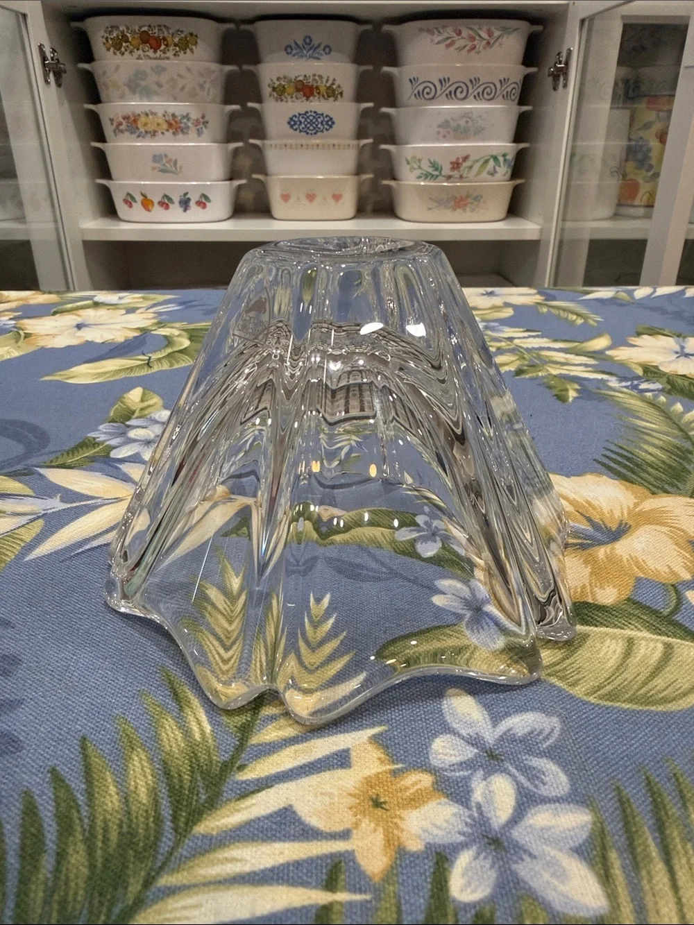 Orrefors Kostaboda Clear Crystal Fluted Bowl